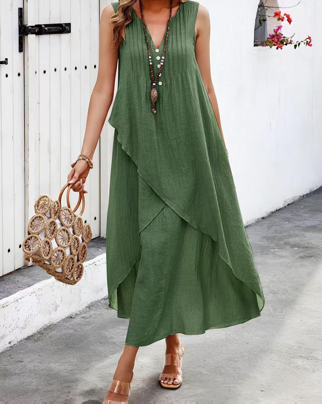 Robe sans manches style bohème