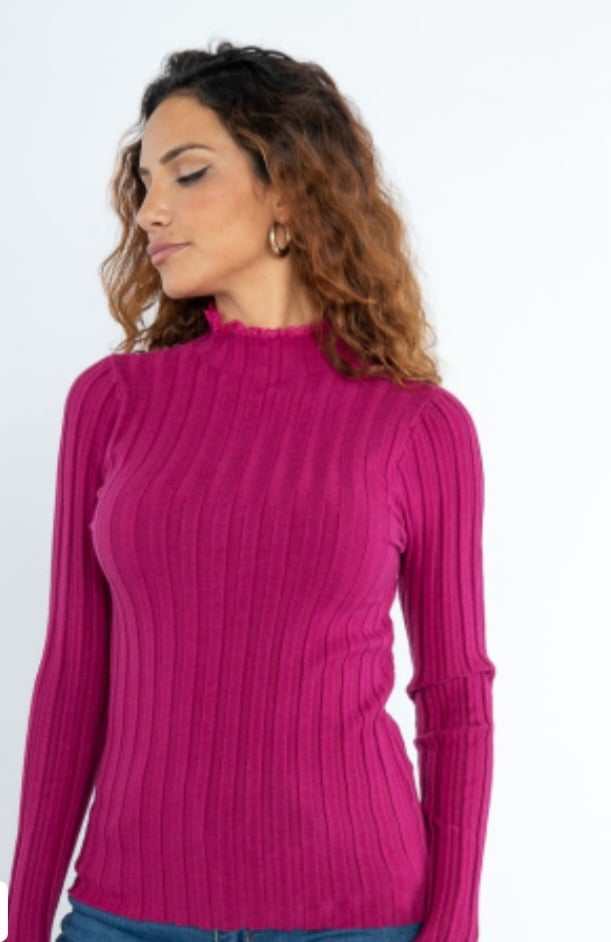 Sweat en maille avec dentelle