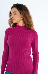 Sweat en maille avec dentelle