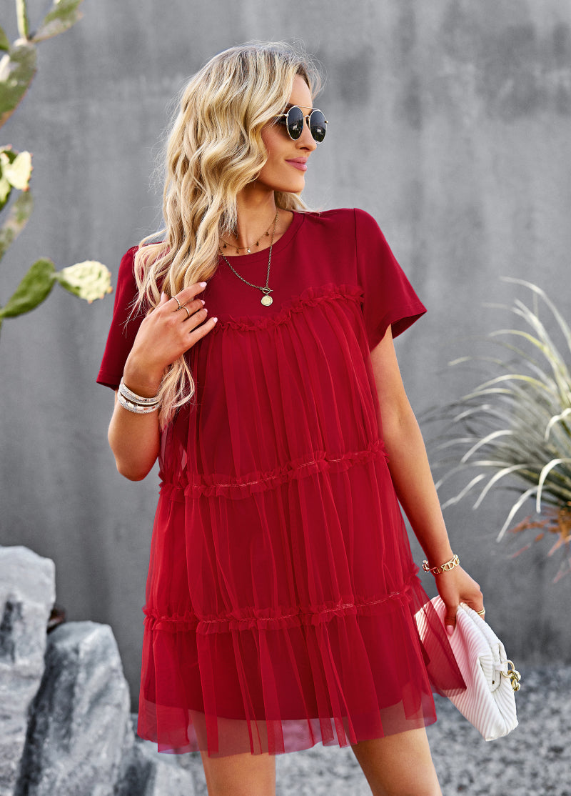 Robe patineuse rouge