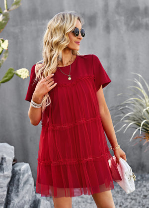 Robe patineuse rouge