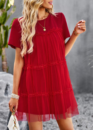 Robe patineuse rouge