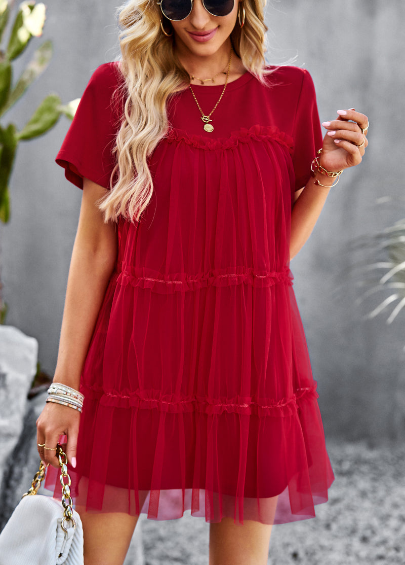 Robe patineuse rouge