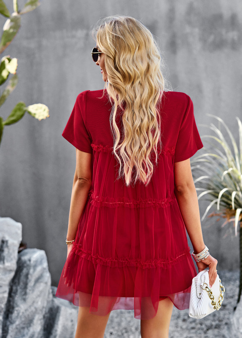 Robe patineuse rouge