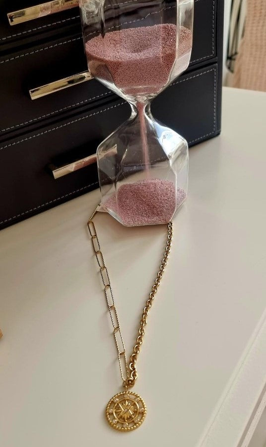 Collier acier jaune